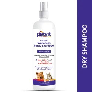 Petvit Plant Based Natural Waterless Shampoo for Dogs (Limited Shelf Life)