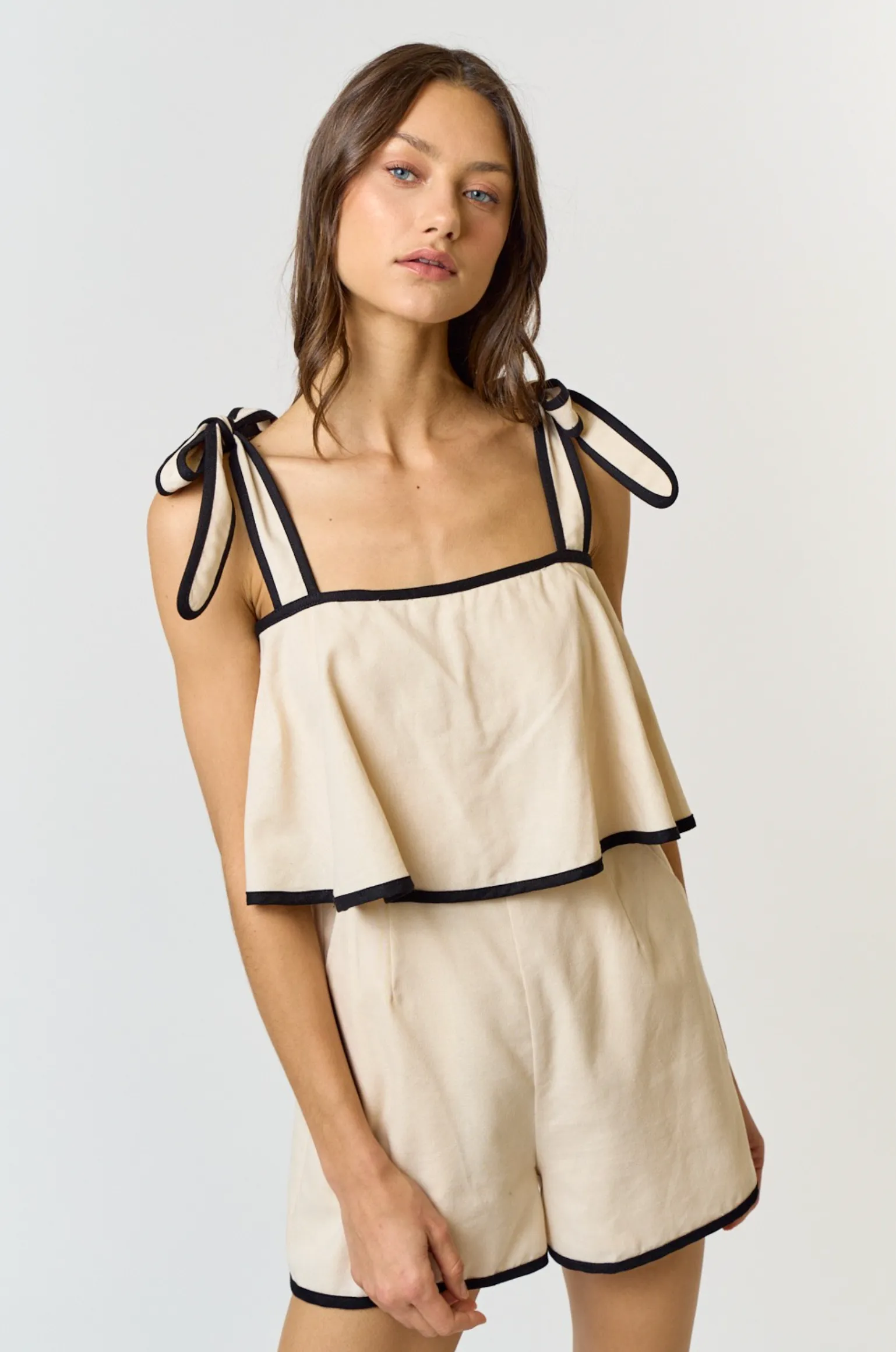 Play It Safe Linen Romper