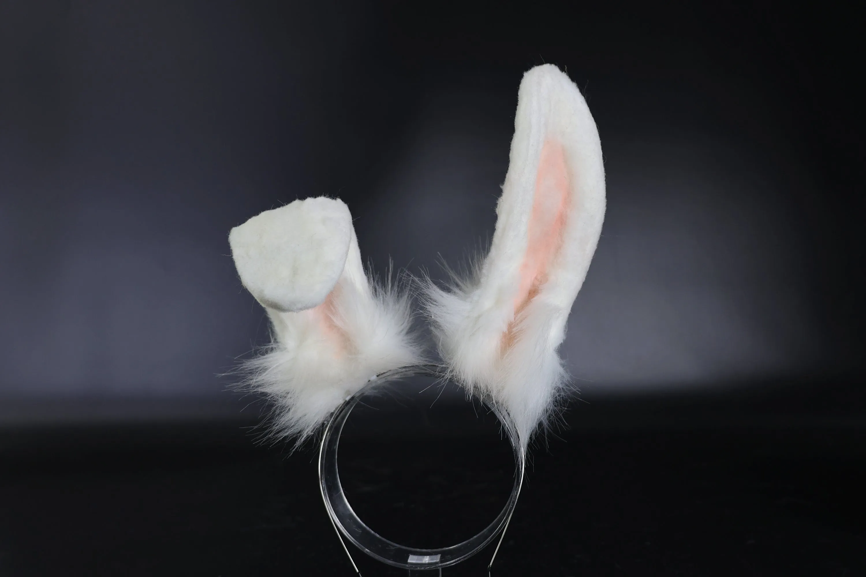 Realistic white faux fur bunny ear and tail set bendable bunny ear cosplay rabbit ear and tail neko ear petplay ear bunnyplay anime cosplay