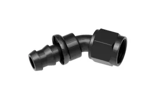 Redhorse Performance -10AN 45 Degree Push Lock Hose End - Black - 2045-10-2