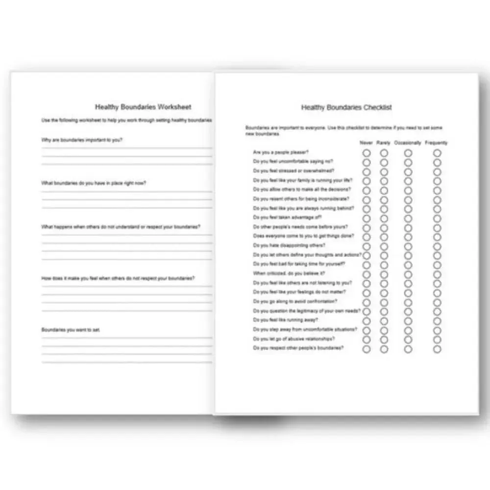 Setting Healthy Boundaries Checklist and Worksheet