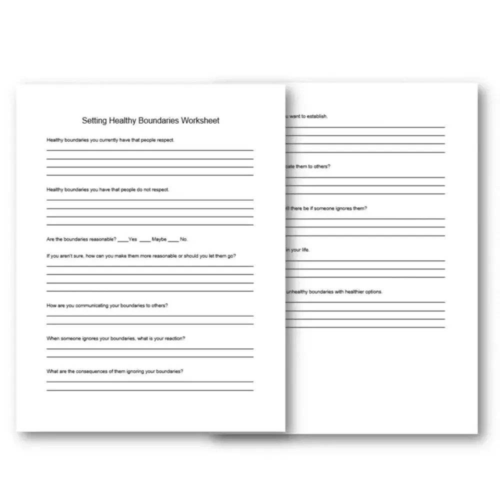 Setting Your Healthy Boundaries PLR Checklist & Worksheet