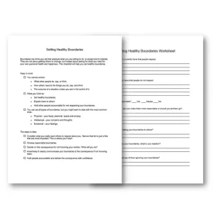 Setting Your Healthy Boundaries PLR Checklist & Worksheet