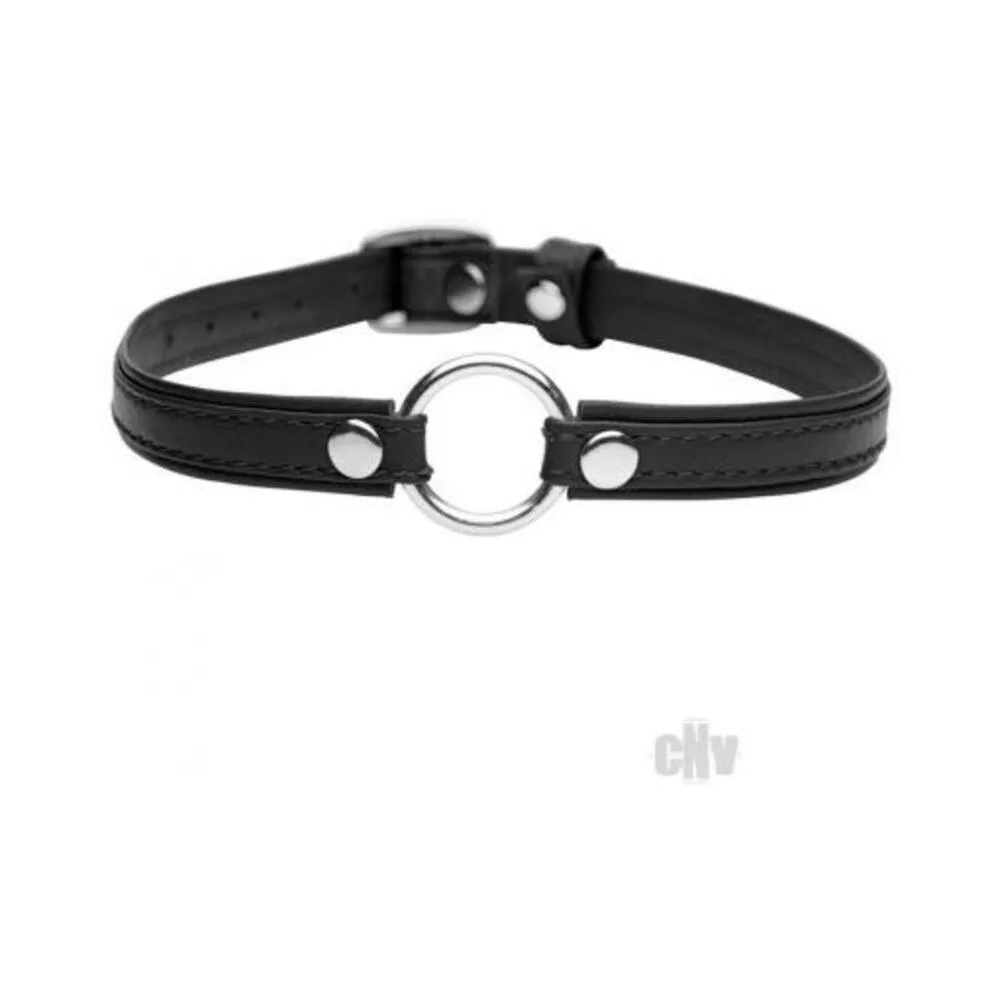 Sex Pet Leather Choker With Silver Ring