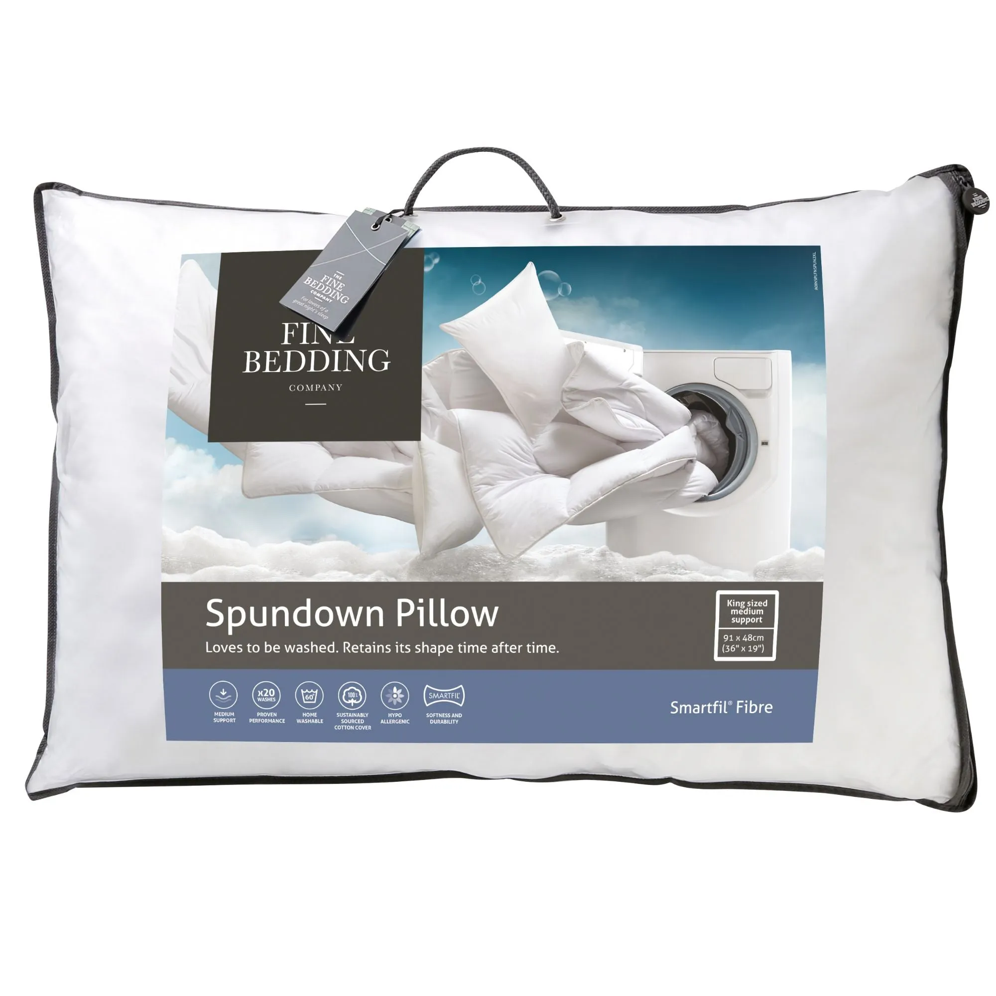 Spundown® King Size XL Pillow - Medium Support