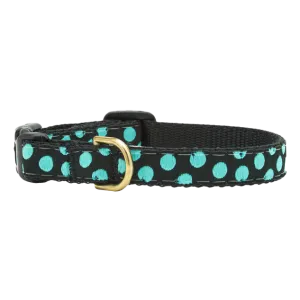 Teacup Collar | Black & Aqua Dots