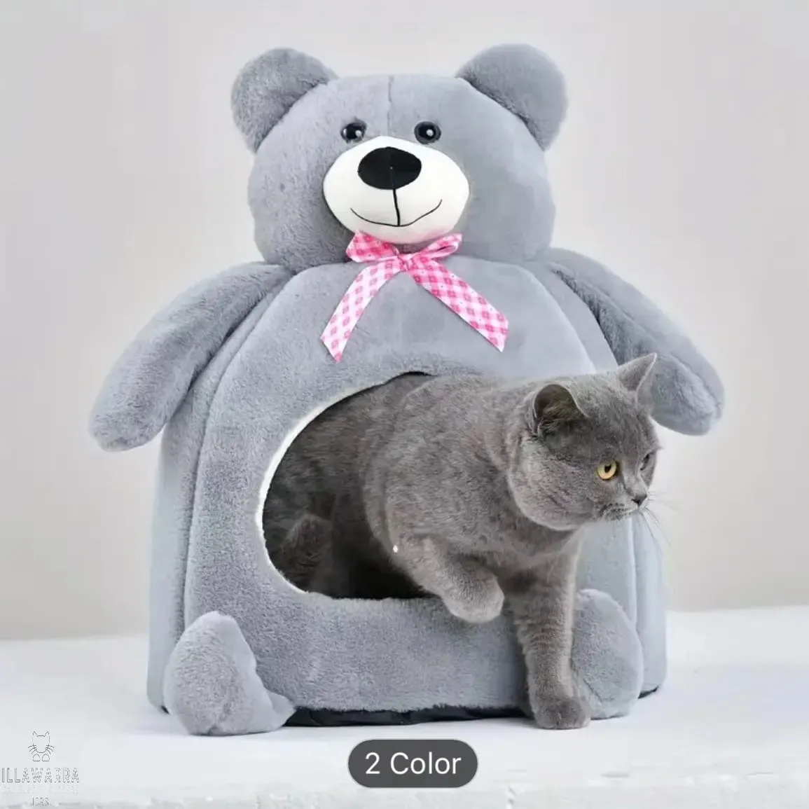 Teddy Bear Cat Bed Cave