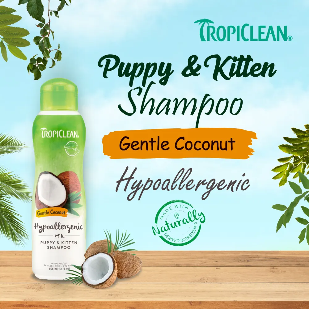 Tropiclean Gentle Coconut Hypoallergenic Shampoo for Dogs and Cats