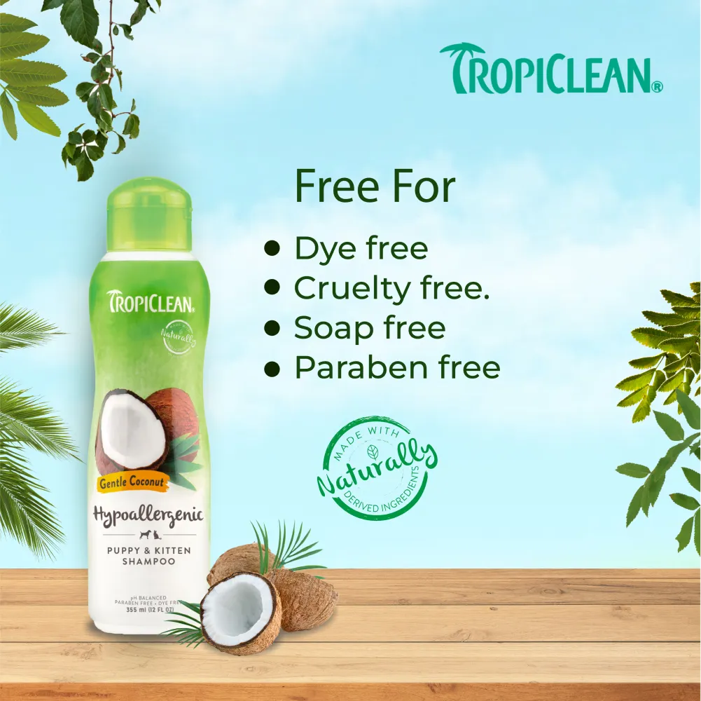 Tropiclean Gentle Coconut Hypoallergenic Shampoo for Dogs and Cats