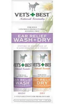 Vet's Best Ear Relief Wash & Dry 8oz