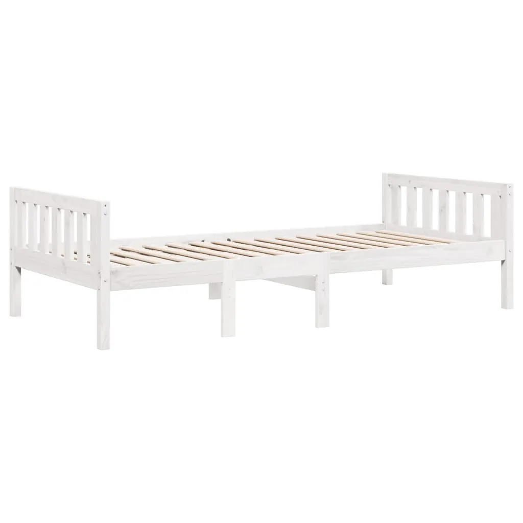 vidaXL Children's Bed without Mattress White 90x200 cm Solid Wood Pine