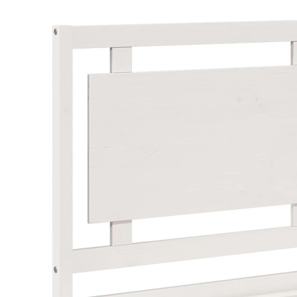 vidaXL Extra Long Bed Frame without Mattress?White 160x220 cm Solid Wood