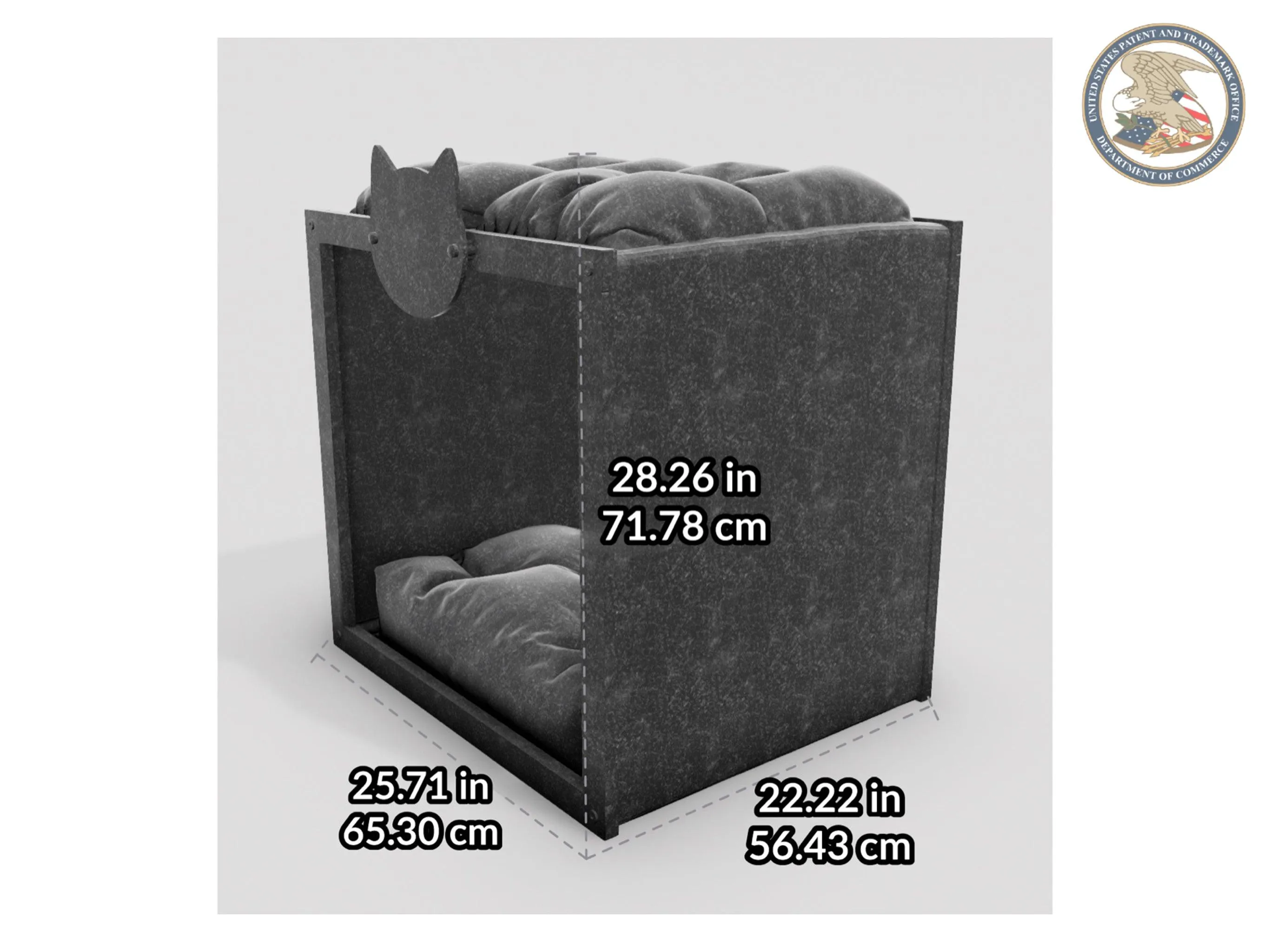 WLO® Black Pueblo Modern Cat Bed