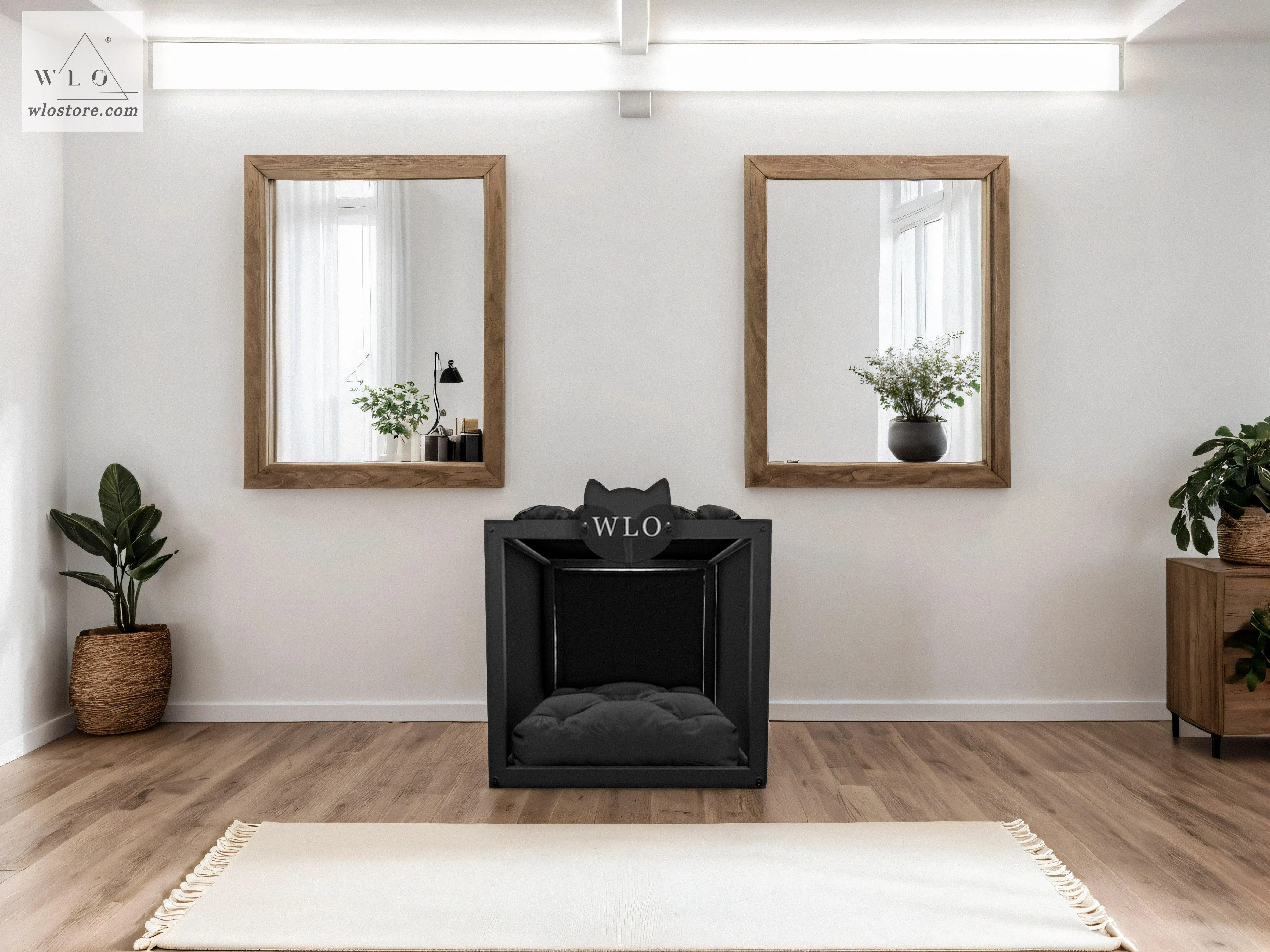 WLO® Black Pueblo Modern Cat Bed