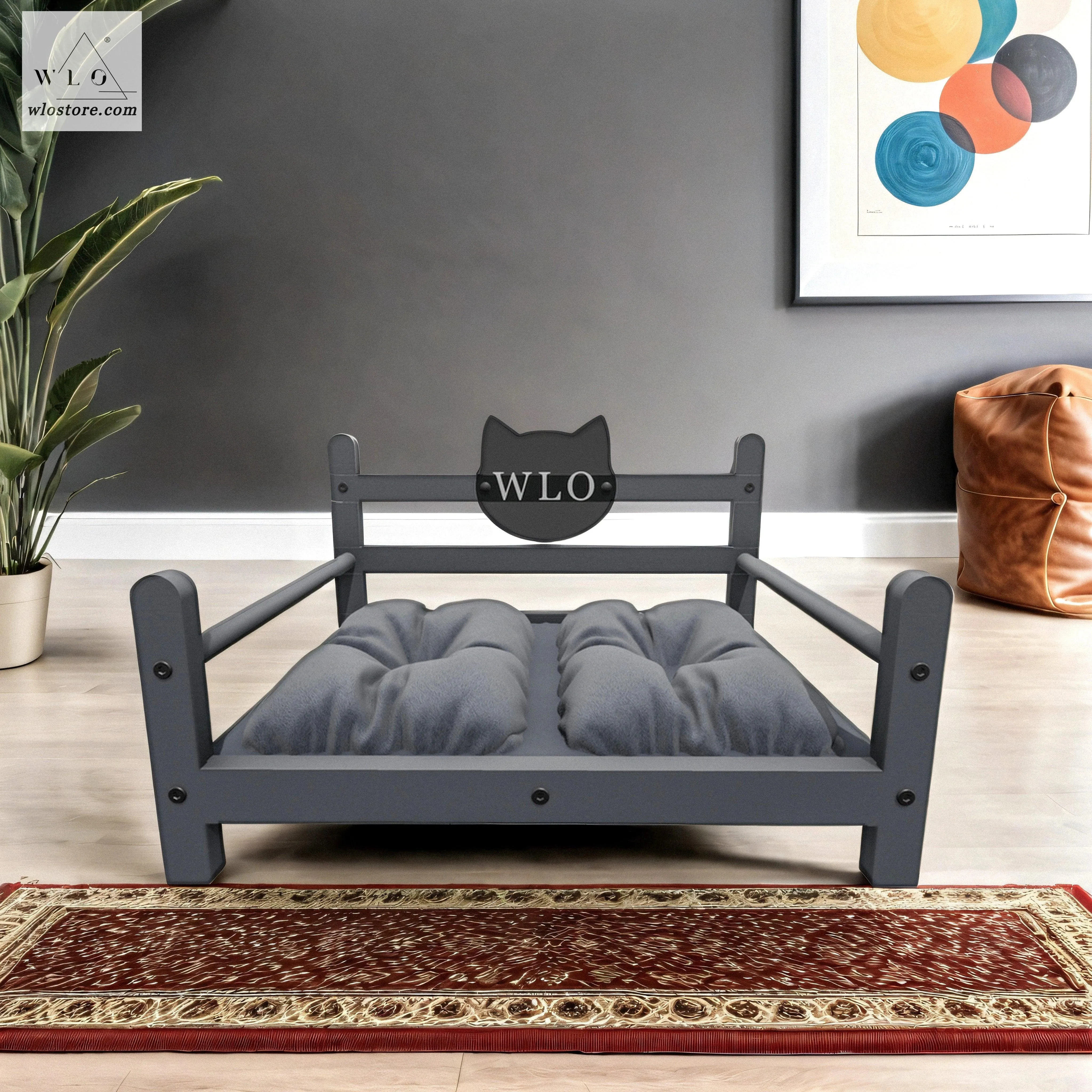 WLO® Gray Basic Modern Cat Bed